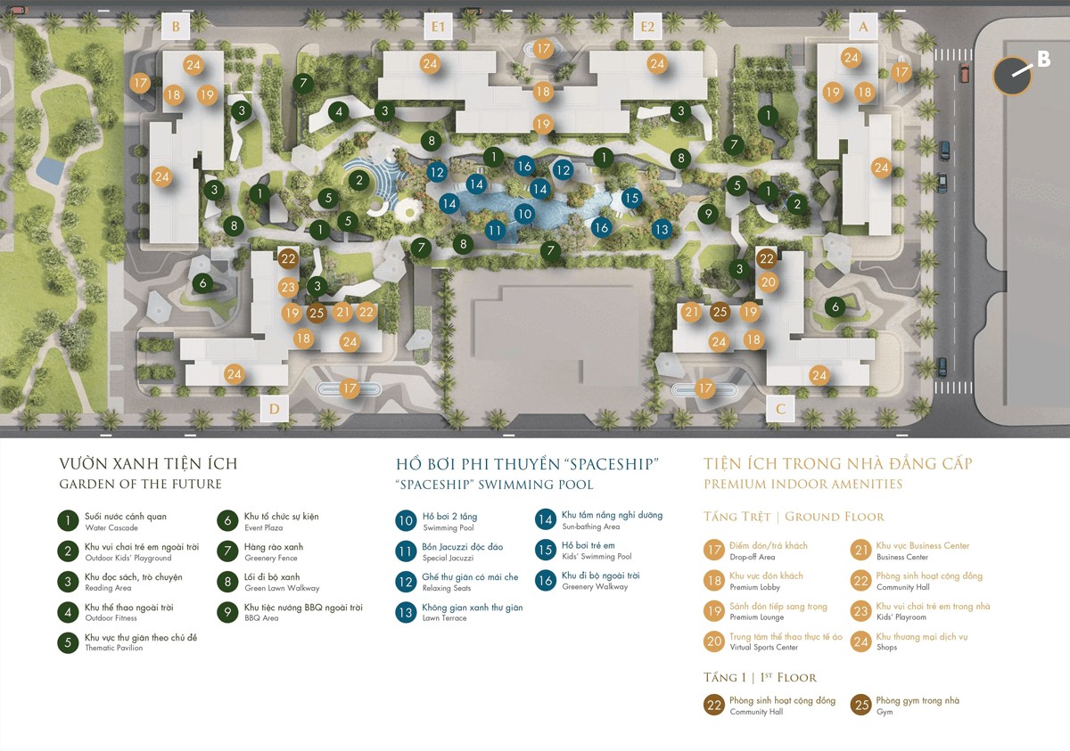 hệ tiện ích nội khu Masteri Centre Point