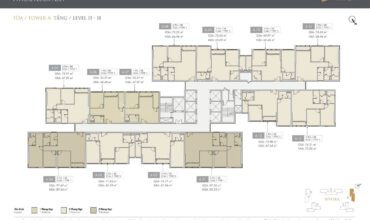 mặt bằng chi tiết tầng 15 đến tầng 18 Tòa A Masteri Centre Point