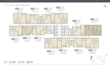 mặt bằng tầng 15 - 18 Masteri Centre Point Tòa B