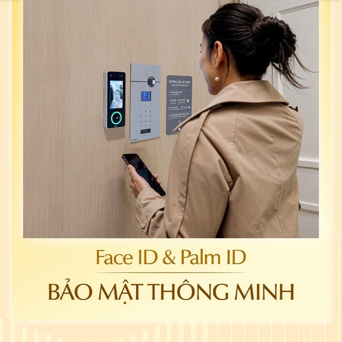 công nghệ Face ID & Pail ID bảo mật thông minh